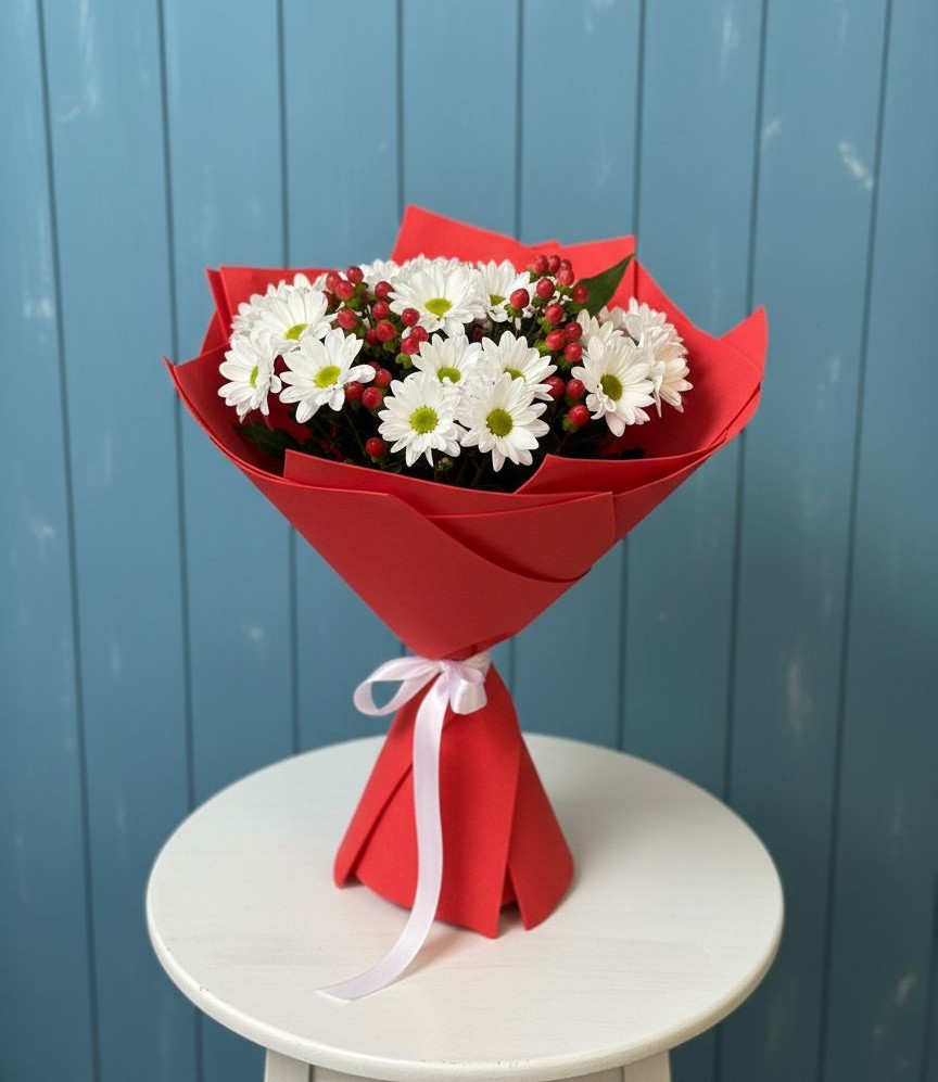 Букет цветов из: Хризантемы в Пустошу