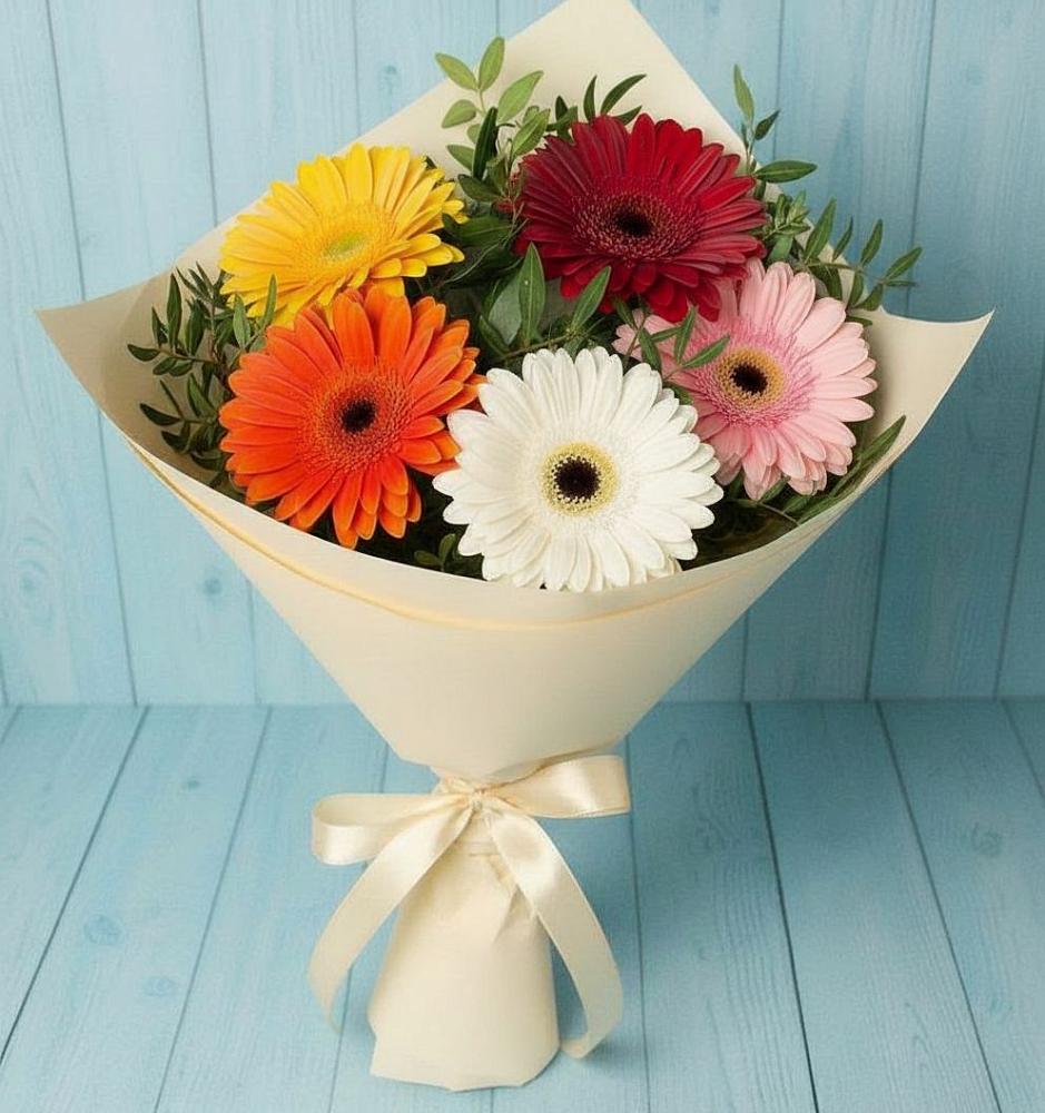 Букет цветов из: Герберы в Пустошу