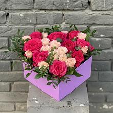 Цветочная композиция из Розы в коробке в Пустошу
