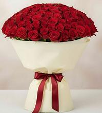 Букет 101 Красная роза Милано в Пустошу