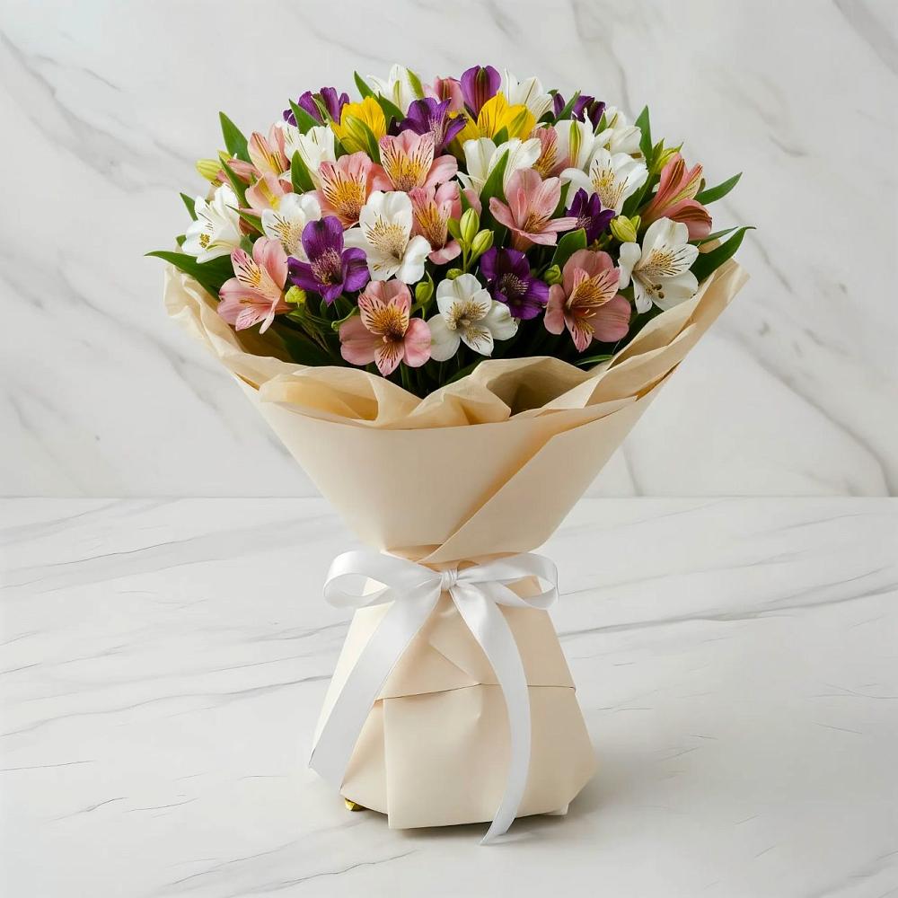 Букет цветов из: Альстромерии в Пустошу