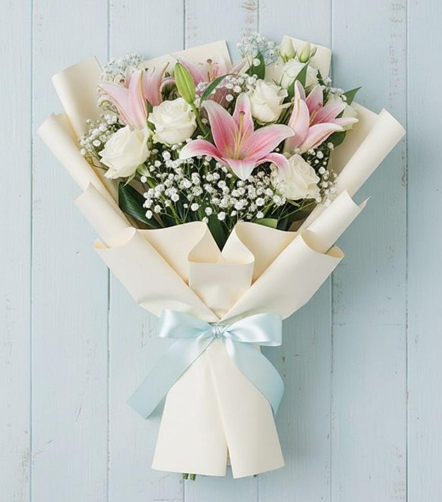 Букет цветов из: Лилии в Пустошу