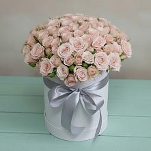 Цветочная композиция из Розы в шляпной коробке #REPLACE_PRED# Пустошу