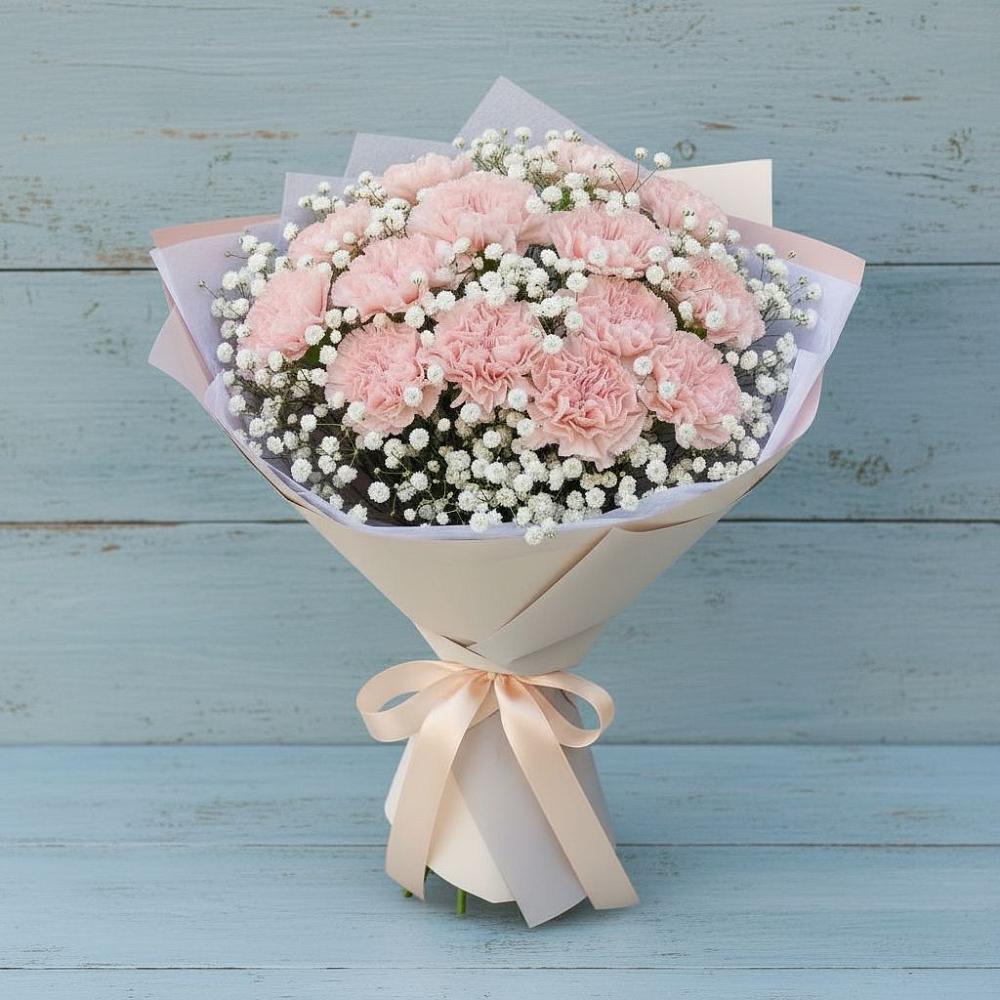 Букет цветов из: Гвоздики в Пустошу