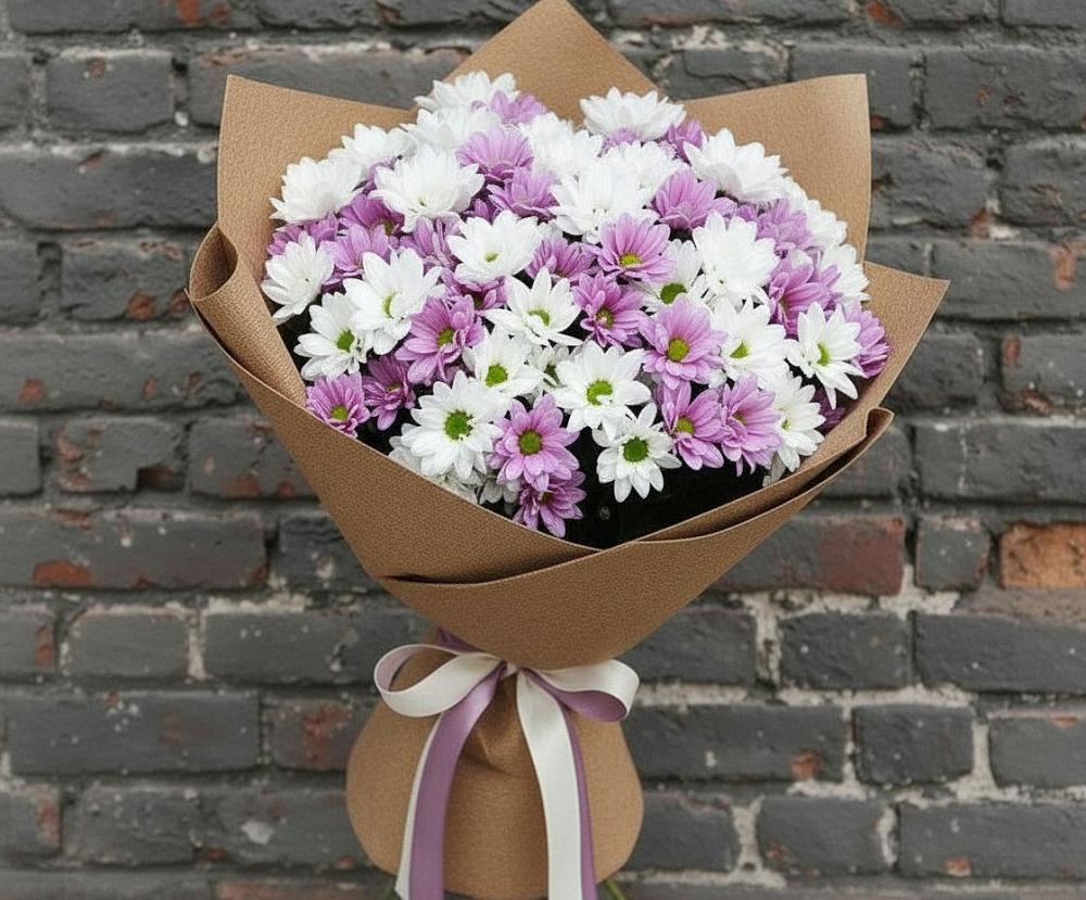 Букет цветов из: Хризантемы в Пустошу