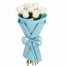 Букет 7 белых роз Проуд в Пустошу