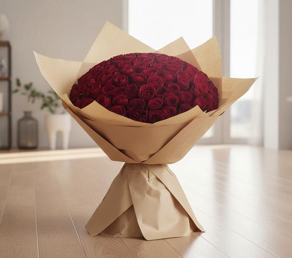 Букет 101 Красная роза в Пустошу