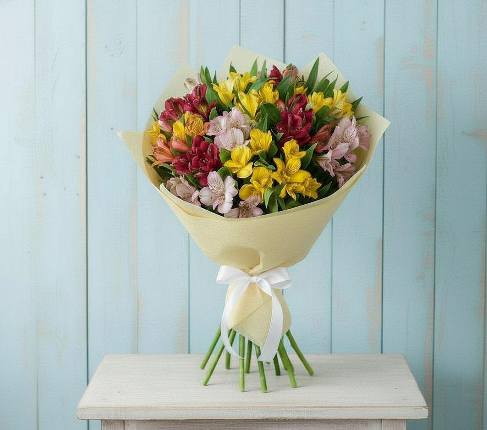 Букет цветов из: Альстромерии в Пустошу