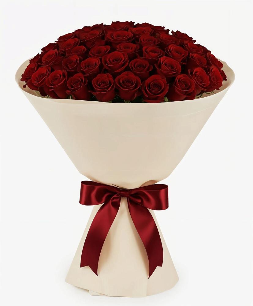 Букет 101 Бордовая роза Блэк Бакарра в Пустошу