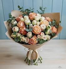 Букет цветов из:  Альстромерии и Розы #REPLACE_PRED# Пустошу